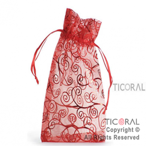 BOLSA ORGANZA ROJO 13X20 ARABESCO HS3967-6 x 1